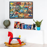 American National Parks Puzzle for Adults 1000 Pieces, PICKFORU Travel Poster Landscape Puzzle Scenery of Zion Yellowstone Yosemite with Animals, Scenic Jigsaw Puzzles for Adults Mountain Scene PICKFORU