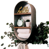 Galvanized Wash Tub with Shelves | Rustic Bathroom Décor | Farmhouse Rustic Bathroom Shelves | Metal Wash Tub Cubby | Galvanized Shelf Wall BARWOOD