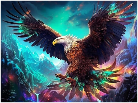 KEUASDV Diamond Painting Kits for Adults, Eagle 5D DIY Diamond Art Kits Full Drill Diamond Dots for Gift Wall Decor and Relaxation Gem Arts 12x16 inch KEUASDV