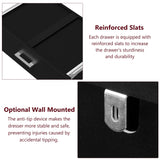 TTVIEW Tall Black Dresser, 5 Drawer Dressers with Large Capacity, Tall Dresser with Metal Handles, Chest of Drawers Cabinet Wood Dressers for Hallway Living Room TTVIEW