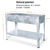FOYUEE Galvanized Raised Garden Bed for Vegetables Elevated Planter Box with Legs Outdoor Patio Apartment Herb Container Metal FOYUEE