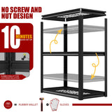 VDEVY Garage Shelving Heavy Duty 3-Tier Storage Shelves Metal Shelving 2000LBS Garage Shelves Adjustable Metal Shelf for Kitchen Warehouse Pantry Closet,24" W x 16" D x 36" H VDEVY