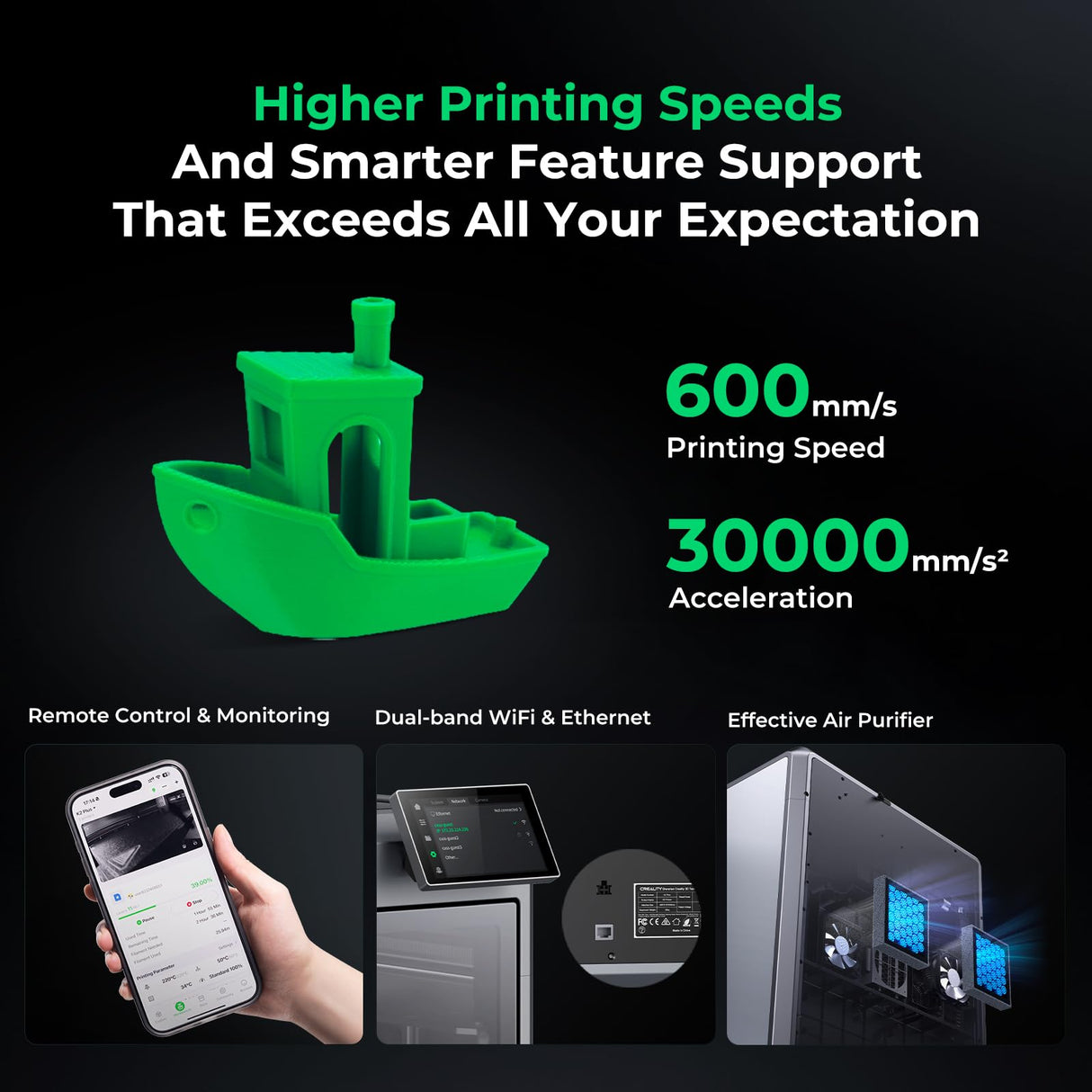 Creality Official K2 Plus Combo 3D Printer, Multi Color Printing with CFS 600mm/s High-Speed Full Auto-Leveling Dual Al Camera Next-Gen Direct Drive Extruder Laiger Build Volume 13.78x13.78x13.78 inch Creality