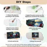 EOBROMD Paint by Numbers Kits for Adults Lake, DIY Painting Kits for Adults Beginner, Acrylic Paint Oil Paint by Numbers for Home Decor Gift 20x16inch(Without Frame) EOBROMD