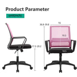 PayLessHere Gaming Chair Ergonomic Computer Chair Office Chair Video Game Chairs with Lumbar Support Desk Chair Armrest Mid Black Cushion Swivel Rolling Chair with Wheels for Home Office (Pink) PayLessHere