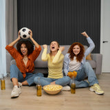 Art3dwallpanels 10 Pack Acoustic Panels, 48" X 12" X 0.35" Soundproof Wall Panels, Self Adhesive High Density Sound Absorbing Acoustic Treatment for Recording Studio, Office, Black Art3dwallpanels