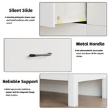 Tradare White Dresser for Bedroom with 7 Drawer,Wooden Double Dresser with Metal Handles, Wide Chest of Organizer Storage Drawers for Living Room, Hallway, Entryway Tradare