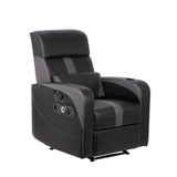 X Rocker Gamma Recliner Gaming Chair, 2.1 Bluetooth Audio System, Headrest Mounted Speakers, Built-in Footrest and Cupholder, 718001, 34.84" x 39.37" x 30.31", Black X Rocker