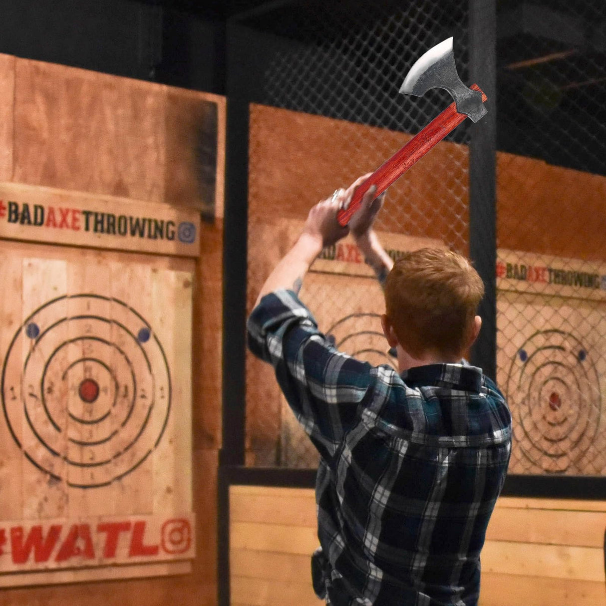 16" Throwing Axe with Beech Wood Handle, Professional Throwing Hatchet Set of Two, Viking Style Throwing Tomahawks with Steel Wedge for Adults' Competition and Outdoor Recreation, Red Generic