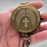 Custom Engraved Working Compass, Personalized Compass, Baptism Compass, First Communion Gift, Groomsmen Gift, Wedding Gift, Hiking Gift,Corporate Gift, Engraved Gift,Baptism Gift Personalized Keepsake Inspire Shopping