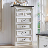 Aitjunz Farmhouse 7 Drawers Dresser for Bedroom, 57" Tall Large Dressers & Chests of Drawers w/Roman Column, Storage Dressers Organizer for Bedroom, Hallway, Living Room, White Aitjunz