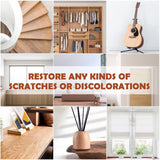 DEWEL Wood Furniture Repair Kit, Upgrade Wood Filler, Furniture Touch Up Markers with Wax Sticks, 42 Pcs Floor Touch Up kit for Scratches, Cracks, DEWEL