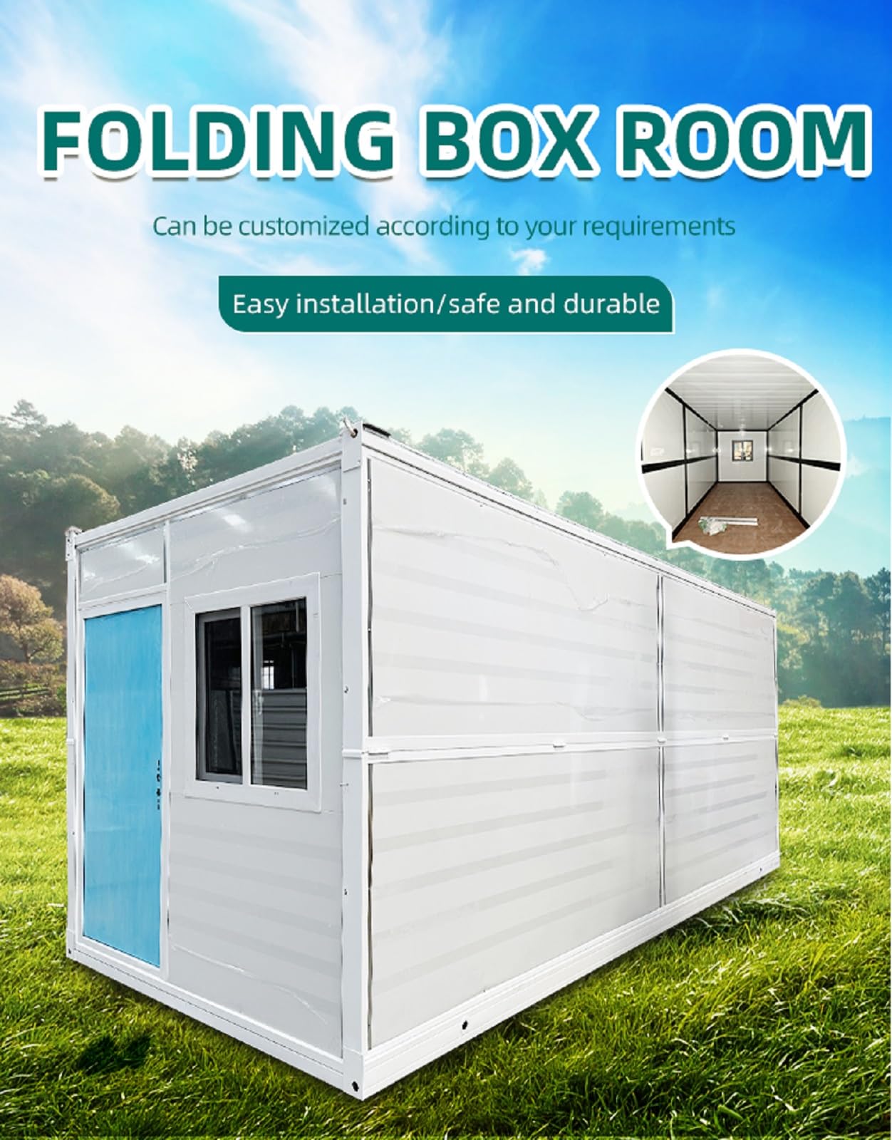 Modular Prefabricated Container Home - Customizable Tiny Home with Bathroom, Kitchen, Living Room & Bedroom - Mobile Home Solution for Adults - Ideal Tiny Homes to Live in - WoodArtSupply