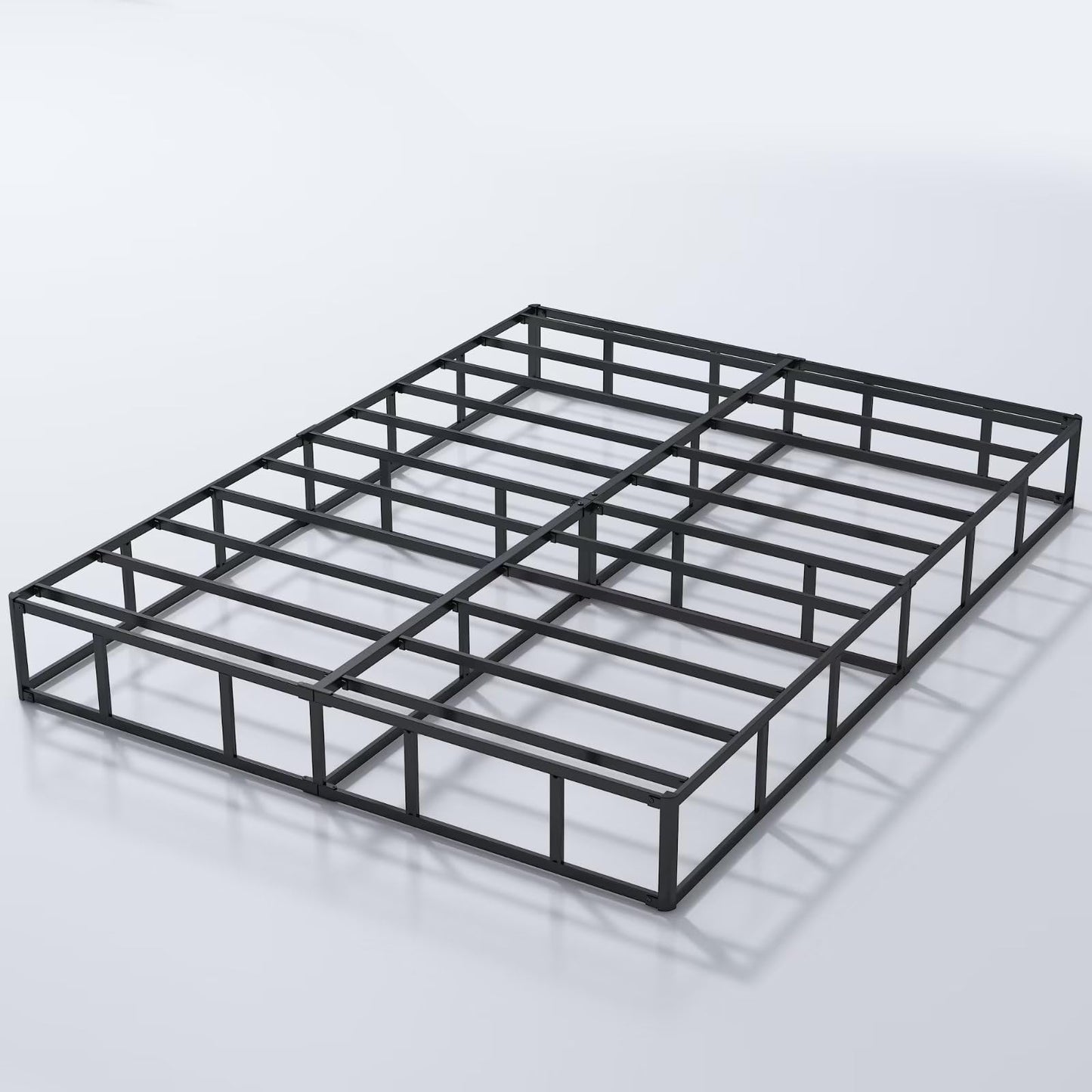 ALDRICH Box Springs King Size 9 Inch, Heavy Duty Metal Frame Mattress Foundation with Easy Clean Cover, Noise Free, Easy Assembly