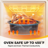 HONGBAKE Round Cake Pan Set for Baking, 8 Inch, Nonstick Deeper Circle Cake Pans with Wider Grips, 2 Pieces Layer Cake Tin, Cheesecake Mold, Huty Duty, Dishwasher Safe - Grey HONGBAKE