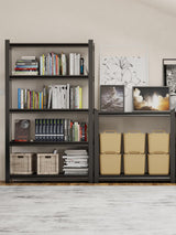 JHYKHG 48" W Storage Shelves,5-Tier Heavy Duty Garage Shelving,Adjustable Shelving Unit,Metal Shelf,Boltless Assembly Rack for Warehouse,Shed,3,000 lb Load,20 x 59 x 72 Inches,Black JHYKFG