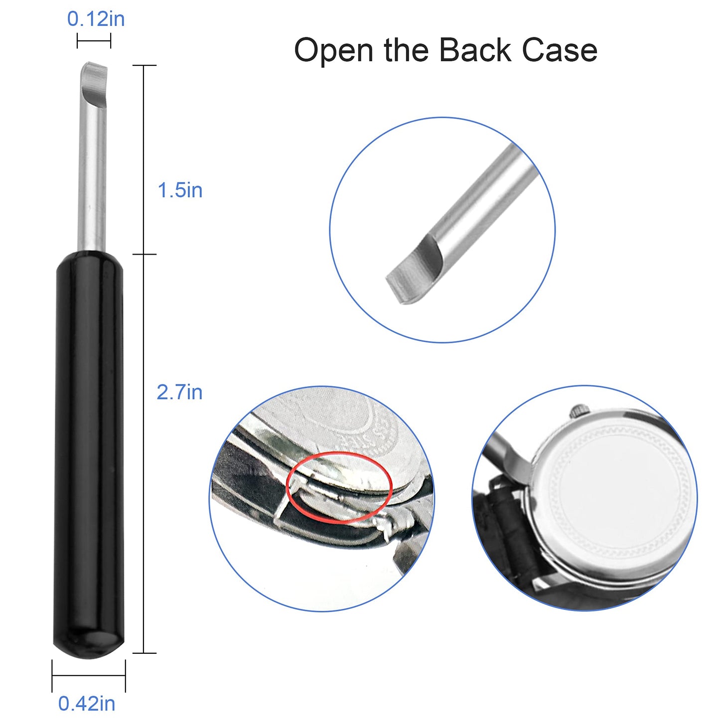 XOOL Watch Repair Kit - 210 Pcs, Battery Replacement & Case Opener Tools, Link Pin Tool Set with Carrying Case & Manual