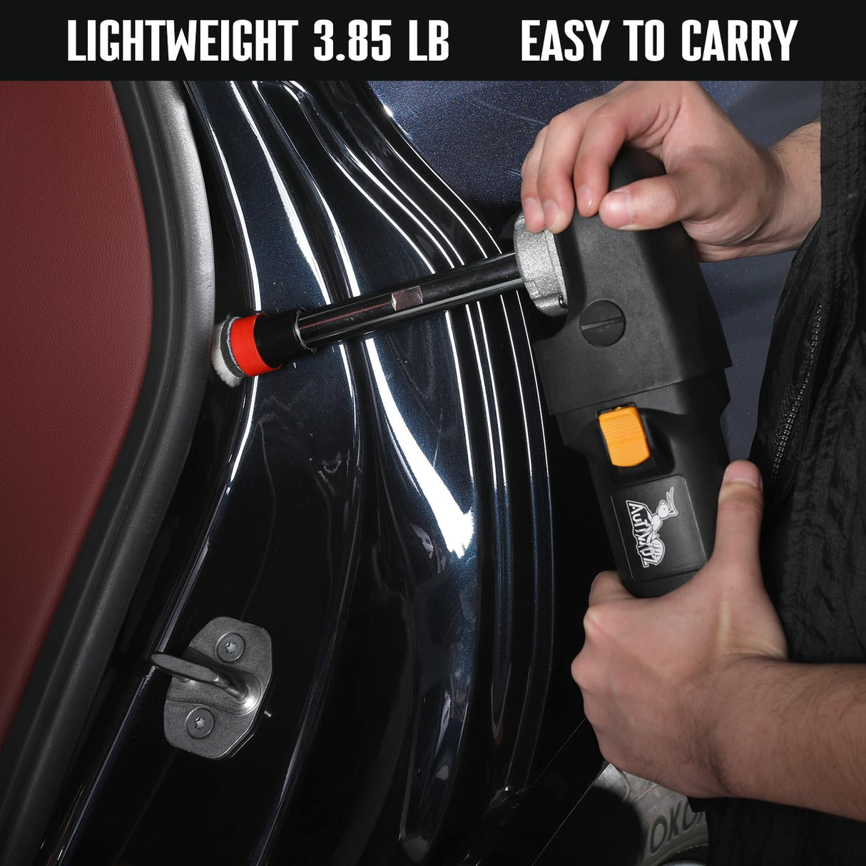 AUTIWOZ Mini Buffer Polisher 600W Rotary Polisher Machine, 6 Variable Speeds, Car Polisher with 33Pcs Polishing Kit, 75mm,100mm,140mm M14 Thread Extension Shaft for Car Detailing and Waxing AUTIWOZ