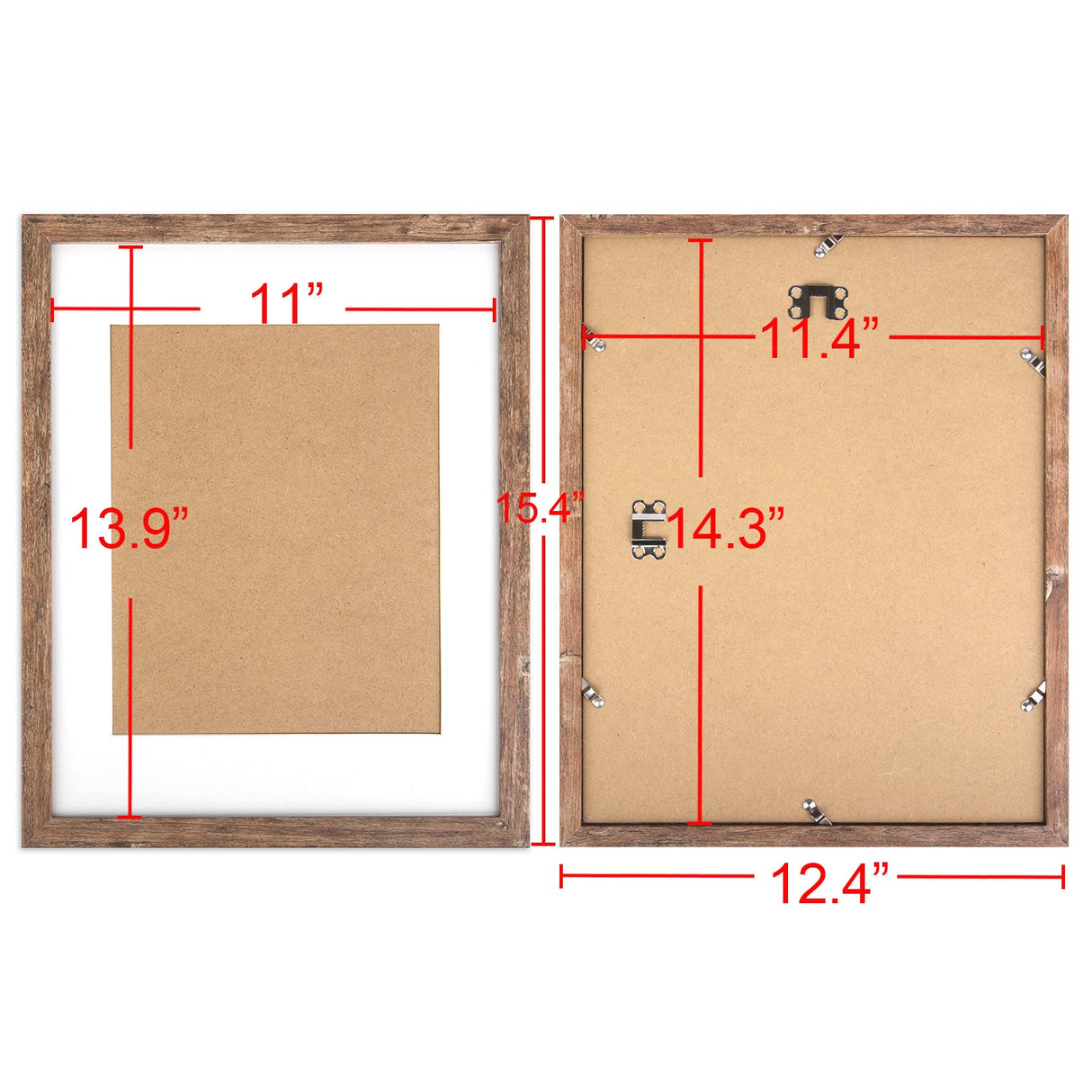 TOFOREVO 11x14 Picture Frames Set of 6 Rustic Wood Grain Photo Frame for Gallery Wall Mounting TOFOREVO