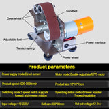 Hiqalty Electric Belt-Sander Polishing-Grinding Sharpener Adjustable -13 x 1.2in DIY Power Sanding Machine Mini Bench Belt Grinder Kit, Multifunctional for Knife Making, Woodworking(mini belt sander) Hiqalty