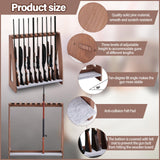 Yousoontic Indoor Gun Racks Freestanding Rifle Racks Gun Display Stand with Soft Padding Safe Heavy Duty Gun Storage for Cabinet Holder Accessories (Walnut,31.5 x 31.1 x 10.6 Inches) Yousoontic