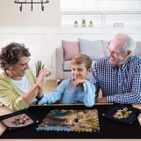 Collectix Premium Felt Puzzle Mat Roll Up - Non-Slip and Beautifully Soft - 3in1 Jigsaw Puzzle Storage for 500, 1000 and 1500 Pieces - Portable Saver, Keeper and Holder Collectix
