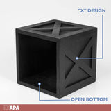 Ilyapa Wood Tissue Box Cover Farmhouse X Patterned- Rustic Farmhouse Black Wood Tissue Holder Ilyapa