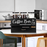 Skybooly 3 Pcs Coffee Canister Set with Shelf and Spoon Plastic Coffee Bean Storage Container with Lids Coffee Storage Box with Drawer Food Storage Jars for Coffee Bar Kitchen (Black) Skybooly