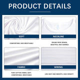 OKBA 3 PCS Sublimation Blank T-Shirts Round Collar Long Sleeves Adult White Polyester t Shirts (Large Long) OKBA