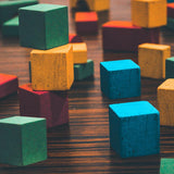 6 Pcs 2 Inch Wood Cubes, Unfinished Natural Wood Square Blocks for Arts and Crafts XYSMZM