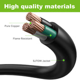 EVMaster 12AWG 15 Amp Household AC Plug to 20 Amp T Blade Adapter Cable, Nema 5-15P to 5-20R/6-15R/6-20R EV Charger Adapter Cord AC Power Adapter Cable, 4 in 1 AC Adapter, 2 Feet EVMaster