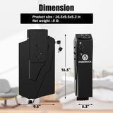 HARDROCK Gun Safe for Pistols, Biometric Wall Mounted Handgun Safe Box for Desk, Bedside,Truck，Drop Down Quick Access Security Safe with Fingerprint Keypad Lock for Home nightstand HARDROCK