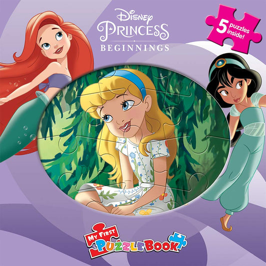 Disney Princess Beginnings My First Puzzle Book - Jigsaw Puzzles for kids, 10-page board book, 5 puzzles to enjoy