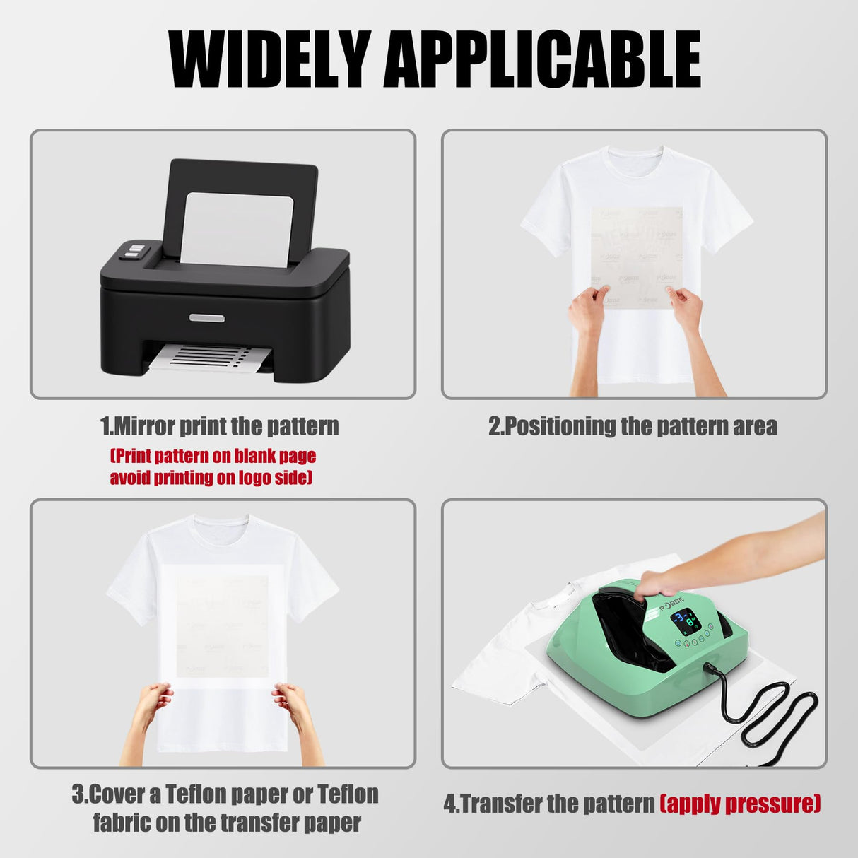 Sublimation Paper 8.5x11 Inch, 50 Sheets, Compatible with Sublimation Printer Sublimation Ink, Ideal Transfer Paper for T-Shirts, Mugs & Various DIY Projects POBBE