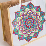 DOOSAI Diamond Painting Canvas Tote Bags 4 Pack Boho Diamond Dots Art Kits Shoulder Bags 5D DIY Handbags Handmade Gifts Reusable Shopping Bags with Handles for Women Adults Work (Mandala Flowers) DOOSAI