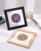 PeakLuv 12pcs Mandala Small Diamond Art Kits Small Diamond Painting Kits, Flowers Mini Diamond Art Kits for Beginners, Square Drill Mini Gem Painting 1-Hour Painting for Home Desktop Decor, 6X6in PeakLuv