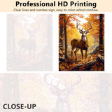 TUMOVO Paint by Number for Adults Canvas, Deer Paint by Numbers, Animals in The Forest Paint by Number, Deer Painting by Numbers for Adults DIY Painting Kits Home Wall Decoration, 16 x20 Inch TUMOVO