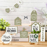 Purpeak 13 Farmhouse Tiered Tray Decor Set Sweet Home Tiered Tray Decorations Home Rustic Wooden Signs Decorative Farmhouse Kitchen Table Decor for Dining Room Country Summer Shelf Centerpiece Gift Purpeak