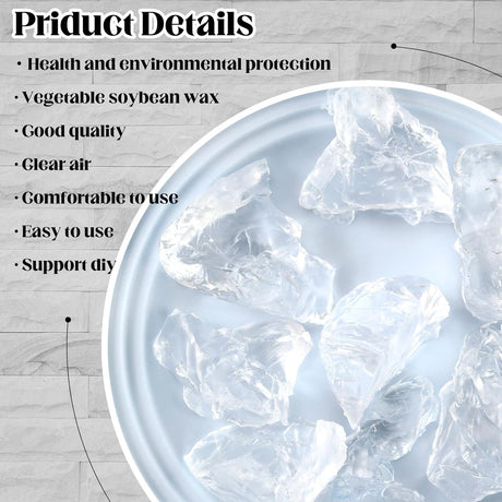 HyqehrtYazc 2.2 lb Clear Jelly Candle Wax High Density Gel Wax for Candle Making 50 Pcs Wick and 60 Pcs Wick Stickers for DIY Making Handmade Projects Material Supplies HyqehrtYazc