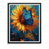 Natuyalo Paint by Number Kits for Adults Paint by Numbers for Adults Beginner, DIY Paint by Numbers for Ideal Gift Home Wall Decor (Butterfly on Sunflower, 16x20 Inch) Natuyalo