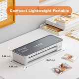 Bonsaii Laminator Machine, 9 Inch Laminators Machine with 50 Laminating Sheets, Laminator with Never Jam Technology for Doc/Posters/Photo, Simple Convenient for Home, Office and School - L418-C Grey bonsaii