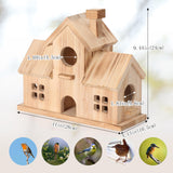 Bird House,Large Bird Houses for Outside,Hummingbird House,Bluebird Finch Wooden Hanging Birdhouse for Garden Wooden XDYGHH