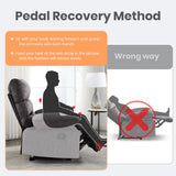 HOMYEDAMIC Oversized Recliner Chair, Plus Size 28 inch Large Wide Seat Manual Flannel Recliner with Pockets, Lumber Pillow 350 lb Capacity for Living Room Adults HOMYEDAMIC