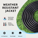 EP 40 Ft Outdoor Extension Cord - 12/3 SJTW Heavy Duty Black Extension Cable with 3 Prong Grounded Plug - Power Cord for Lawn, Garden, Appliances EP