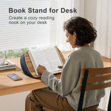 ERGONOV Lap Beanbag Book Stand for Hands Free Reading Comfortable Reading Pillow Stand Minimize Neck Strain Perfect Idea for Book Lovers in Dorm Room or Anywhere Else with Bookseat(Gray) ERGONOV