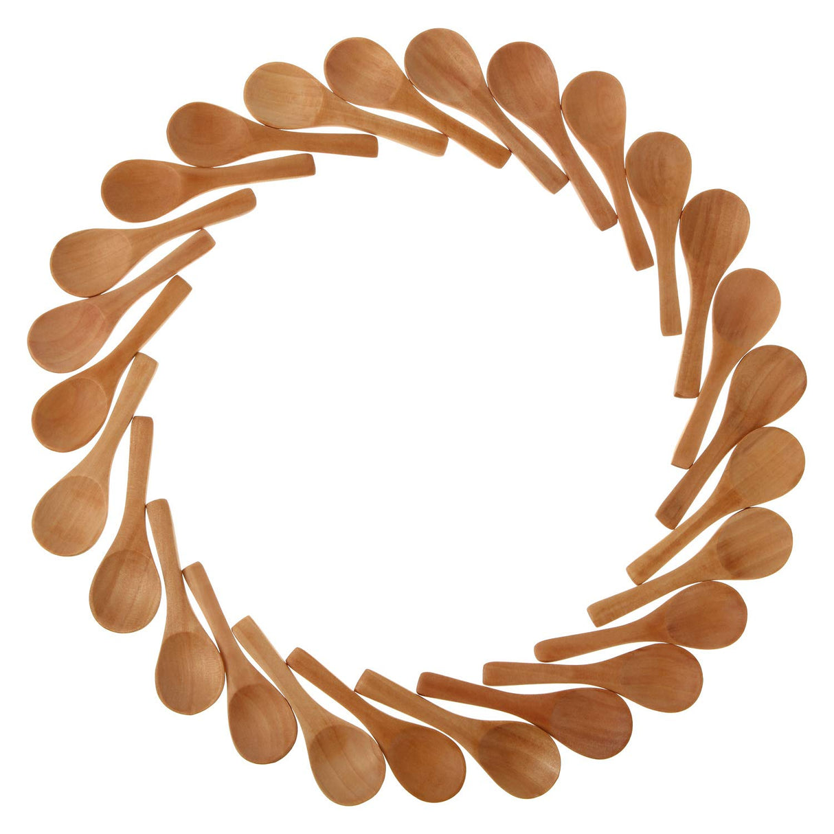 Boao 50 Pcs Small Wooden Spoons, 3.5'' L, Mini Wood Spoons Bulk Nature Tiny Spoons Little Wooden Teaspoons for Jars Sugar Creamer Honey Spices Salt Kitchen Supplies Boao