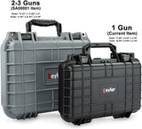 Eylar Tactical Hard Gun Case Water & Shock Proof With Foam TSA Approved 11.6 Inch 8.3 Inch 3.8 Inch (Black) Eylar