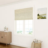 LUSTROWIN Custom Cordless Flax/Paper/Bamboo Roman Window Shades with Valance, Window Blinds Light Flitering Window Treatment Shades for Indoor Windows, Griege, 31" W x 64" H LUSTROWIN