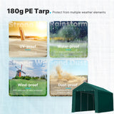 ADVANCE OUTDOOR 10x20 ft Heavy Duty Carport with Removable Sidewalls and Doors, Adjustable Height Car Canopy Garage Party Tent Boat Shelter with Reinforced Poles, Green ADVANCE OUTDOOR