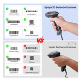 Eyoyo EYH2 Handheld USB 2D Barcode Scanner, Wired Automatic QR Code Scanner PDF417 Data Matrix Bar Code Reader with Long USB Cable for POS Mobile Payment, Convenience Store, Supermarket, Warehouse Eyoyo